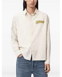 AllSaints - Samuel Striped-Logo Shirt - Lyst