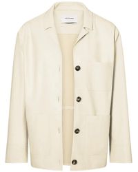 Yves Salomon - Leather Jacket With Buttons - Lyst