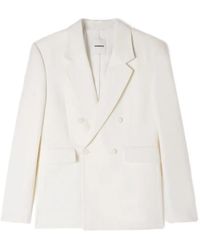Sandro - Double-Breasted Linen Suit Jacket - Lyst