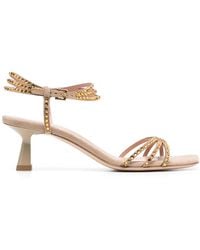 Alberta Ferretti - 55Mm Crystal-Embellished Leather Sandals - Lyst