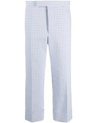 Thom Browne - Karierte Hose Mit Taillenriegel - Lyst