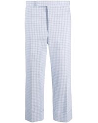 Thom Browne - Backstrap-Detail Checked Tailored Trousers - Lyst