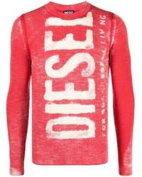 DIESEL - Red K-atullus-round Sweater - Lyst