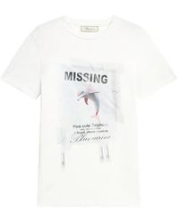 Blumarine - Dolphin-Print Jersey T-Shirt - Lyst