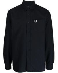 Fred Perry - Oxford Logo-Embroidered Cotton Shirt - Lyst