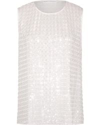 Niccolò Pasqualetti - Floral Embroidered Tulle Top - Lyst