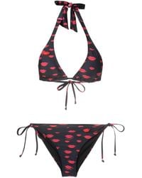 Amir Slama - All-Over Lips-Print Bikini Set - Lyst