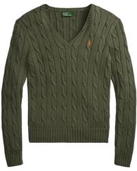 Polo Ralph Lauren - Cable-Knit V-Neck Sweater - Lyst