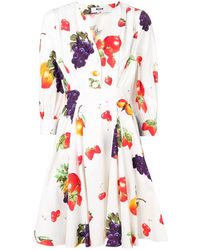 MSGM - Jurk Met Fruit Print - Lyst