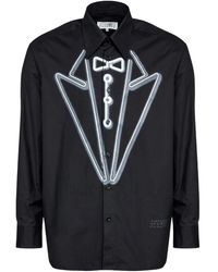 MM6 by Maison Martin Margiela - Tuxedo-Print Long-Sleeves Shirt - Lyst