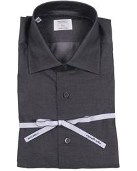 Mazzarelli - Camisa de sarga y algodón - Lyst