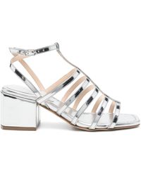Anna F. - 60mm Leather Heeled Sandals - Lyst