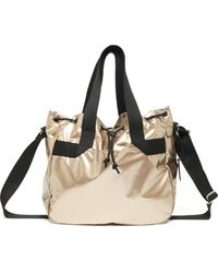 Jack Gomme - Metallic-Finish Drawstring Shoulder Bag - Lyst