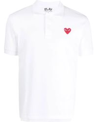 COMME DES GARÇONS PLAY - Logo Cotton Polo Shirt - Lyst