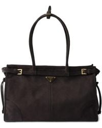 Prada - Grote Bonnie Suède Shopper - Lyst