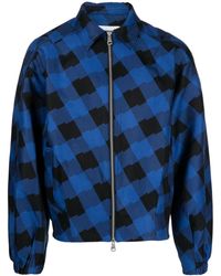 Adererror - Logo-patch Checked Bomber Jacket - Lyst