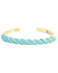 Jenna Blake - Bracciale Rigido Con Diamanti E Pietre Anni '70 - Lyst