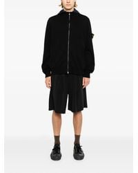 Stone Island - Compass-Patch Zip-Up Hooded Jacket - Lyst