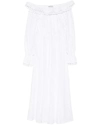 LES FILLES D'EVA - Lace-Trim Maxi Dress - Lyst