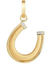 Marie Lichtenberg - 18K Horseshoe Diamond Pendant - Lyst