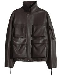 Lemaire - Multi-Pocket Leather Jacket - Lyst