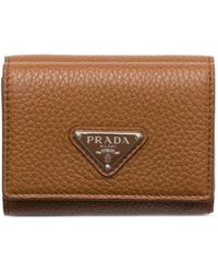 Prada - Textured Leather Wallet - Lyst