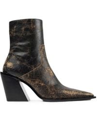 CAMPERLAB - Escandalo Crackled-Effect Ankle Boots - Lyst