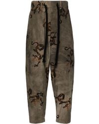 Uma Wang - Pigiama Dragon-print Tapered Cotton Trousers - Lyst