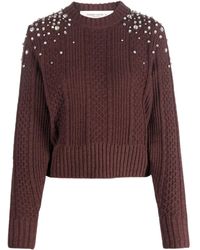 Golden Goose - Sassafras Wool Sweater With Rhinestones - Lyst