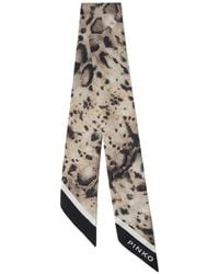 Pinko - Schal Mit Tier-Print - Lyst