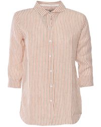 Barbour - Gestreept Linnen Blouse - Lyst