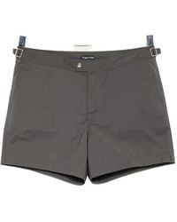 Tom Ford - Buckled-Waist Swim Shorts - Lyst