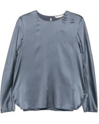Max Mara - Satin-Finish Long-Sleeve Shirt - Lyst