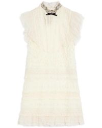 Valentino Garavani - Embroidered Mini Dress - Lyst