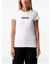 ARMANI EXCHANGE - Logo-Embellished T-Shirt - Lyst