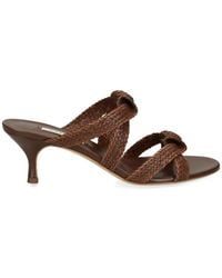 Casadei - Julia Woven Knotted Sandals - Lyst