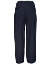 NULLUS Belted Large Pleated Trousers in Black for Men | Lyst