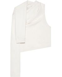 Courreges - Asymmetric Off-Shoulder Sweatshirt - Lyst