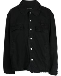 FOO AND FOO - Buttoned Dyed Denim Jacket - Lyst