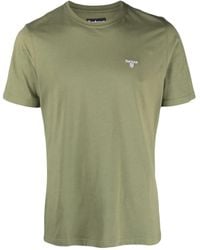 Barbour - Logo-Embroidered Cotton T-Shirt - Lyst