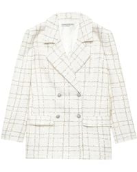 Alessandra Rich - Double-Breasted Tweed Blazer - Lyst