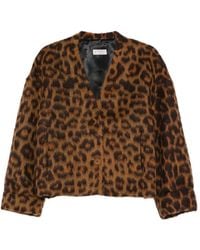Alberto Biani - Chaqueta Con Botones Y Estampado De Leopardo - Lyst