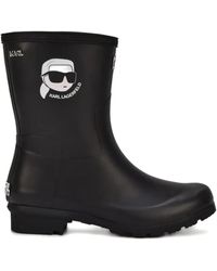 Karl Lagerfeld - Kalosh Nft Logo-Detail Boots - Lyst