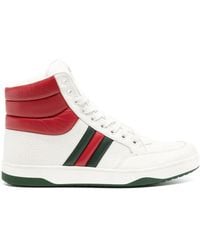 Gucci - Leather Hi-Top Sneakers - Lyst