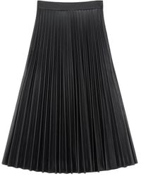 MM6 by Maison Martin Margiela - Pleated Midi Skirt - Lyst