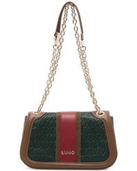 Liu Jo - Monogram-Embossed Panelled Shoulder Bag - Lyst