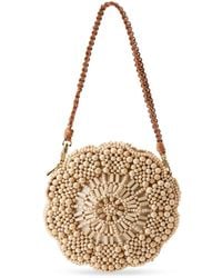 Aranaz - Bead-embellished Flower Shoulder Bag - Lyst
