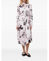 Bruuns Bazaar - Robe Mi-Longue Fleurie À Col Noué - Lyst