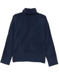 JOSEPH - Ribbed-Knit High-Neck Sweater - Lyst