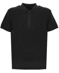 BOSS - Zip-Fastening Mesh Polo Shirt - Lyst